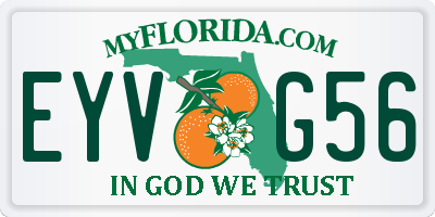 FL license plate EYVG56