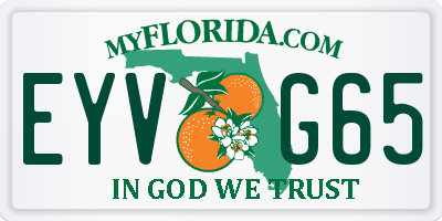 FL license plate EYVG65
