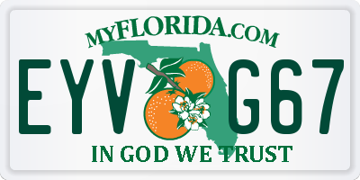 FL license plate EYVG67