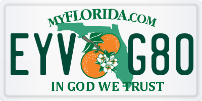 FL license plate EYVG80