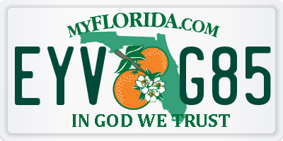 FL license plate EYVG85