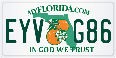 FL license plate EYVG86