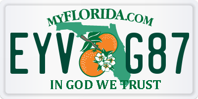 FL license plate EYVG87