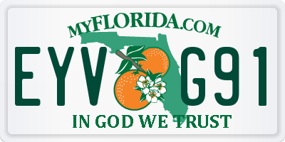 FL license plate EYVG91