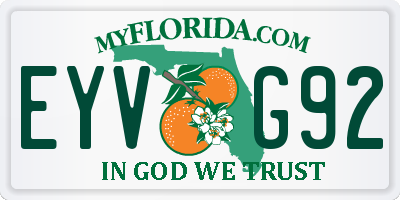 FL license plate EYVG92