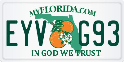 FL license plate EYVG93