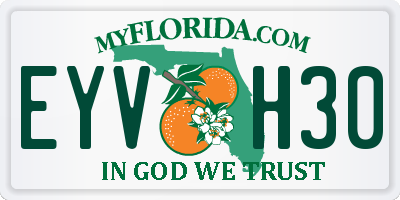 FL license plate EYVH30