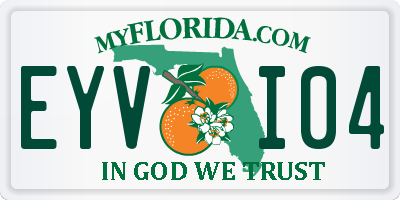 FL license plate EYVI04