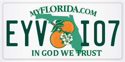 FL license plate EYVI07