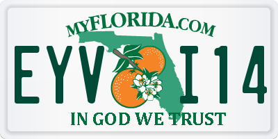 FL license plate EYVI14