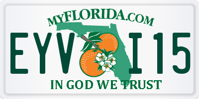 FL license plate EYVI15