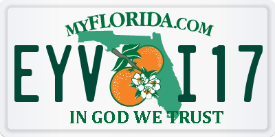 FL license plate EYVI17