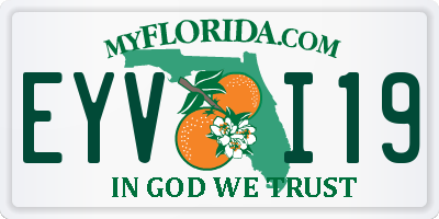 FL license plate EYVI19