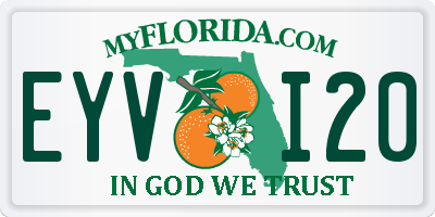 FL license plate EYVI20