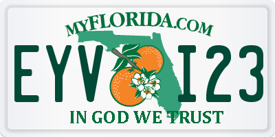 FL license plate EYVI23