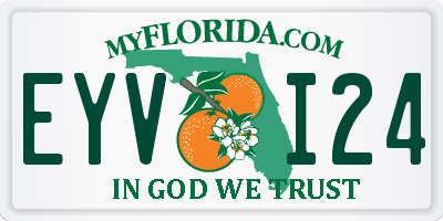 FL license plate EYVI24