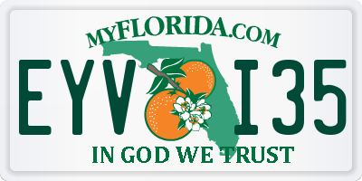 FL license plate EYVI35
