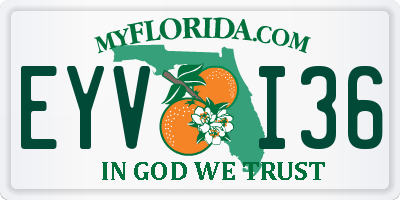 FL license plate EYVI36
