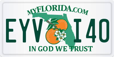 FL license plate EYVI40