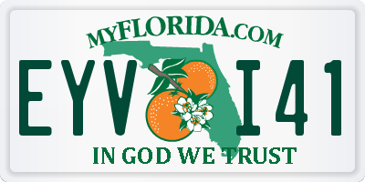 FL license plate EYVI41