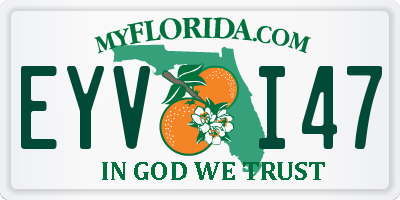 FL license plate EYVI47