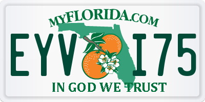 FL license plate EYVI75