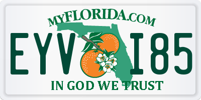 FL license plate EYVI85