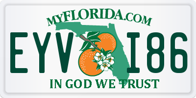 FL license plate EYVI86