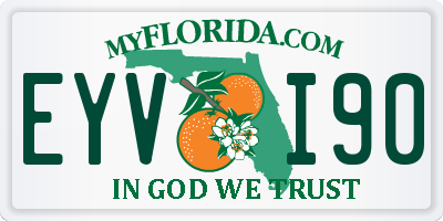FL license plate EYVI90