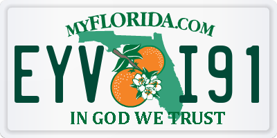 FL license plate EYVI91