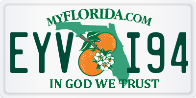 FL license plate EYVI94