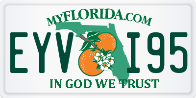FL license plate EYVI95