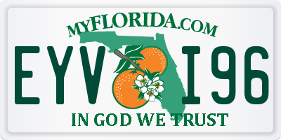 FL license plate EYVI96