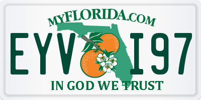 FL license plate EYVI97