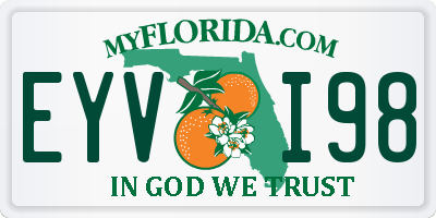 FL license plate EYVI98