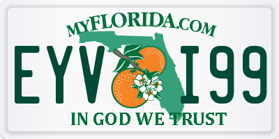 FL license plate EYVI99