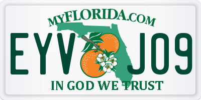 FL license plate EYVJ09