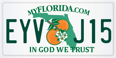 FL license plate EYVJ15