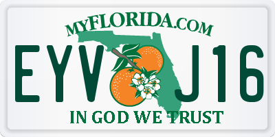 FL license plate EYVJ16