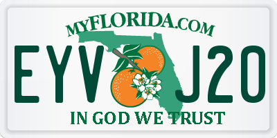 FL license plate EYVJ20