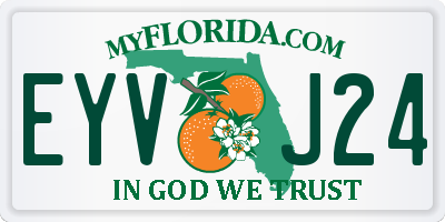 FL license plate EYVJ24