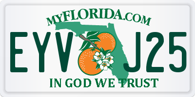 FL license plate EYVJ25