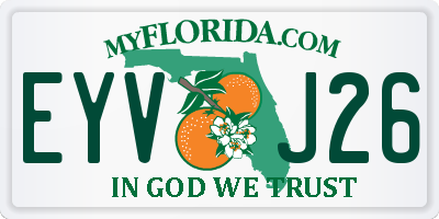 FL license plate EYVJ26