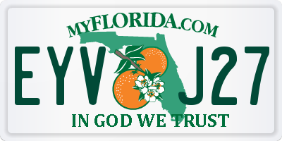 FL license plate EYVJ27