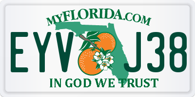 FL license plate EYVJ38
