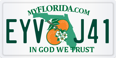 FL license plate EYVJ41
