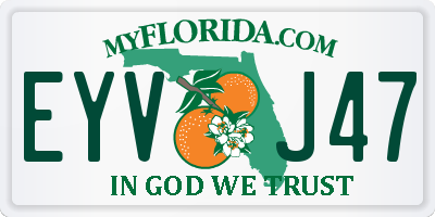 FL license plate EYVJ47