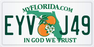 FL license plate EYVJ49
