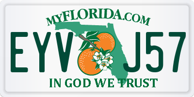 FL license plate EYVJ57