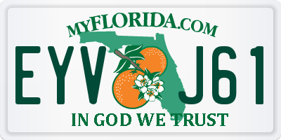 FL license plate EYVJ61